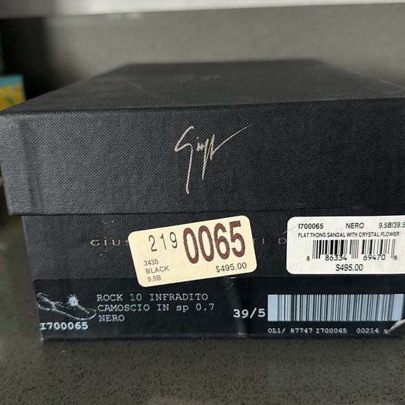 Giuseppe Zanotti flat thong sandal with crystal flower - Picture 7 of 7